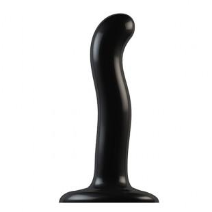 Südamekujulise iminapaga dildo 16,4cm must S - Strap-on-me