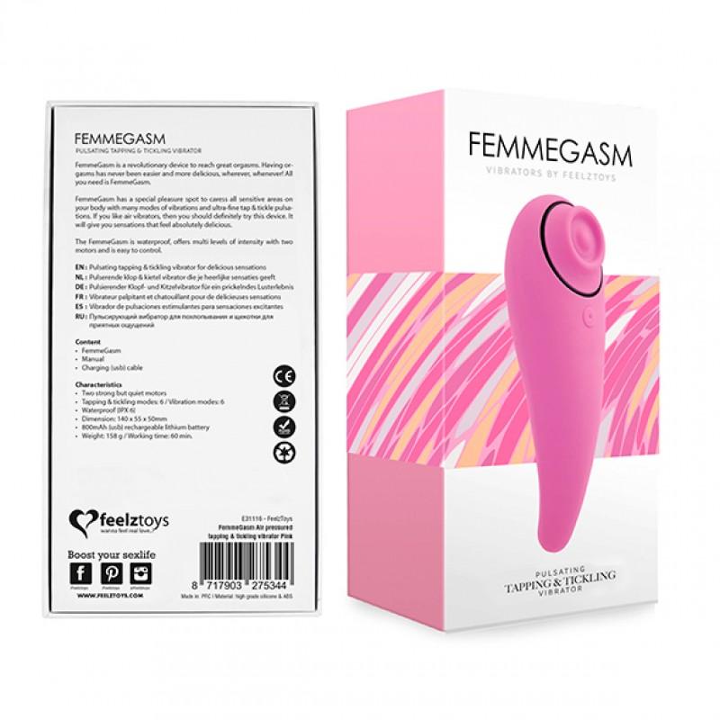 Волновой клиторальный вибромассажер FemmeGasm, розовый