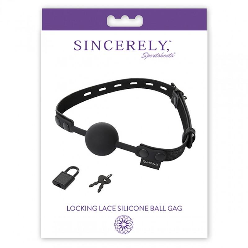 Sportsheets - sincerely locking lace silicone ball gag