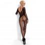 Must kassikostüüm bodystocking s/m/l