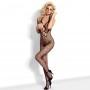 Must kassikostüüm bodystocking obsessive s/m/l