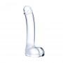 Glas - realistic curved glass g-spot dildo