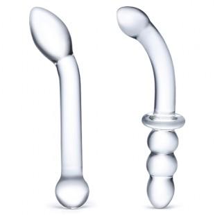 Glas - g-spot pleasure glass dildo set 2 pcs