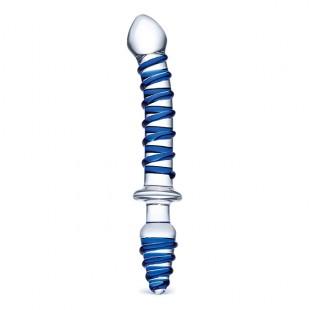 Glas - mr. swirly double ended glass dildo & butt plug